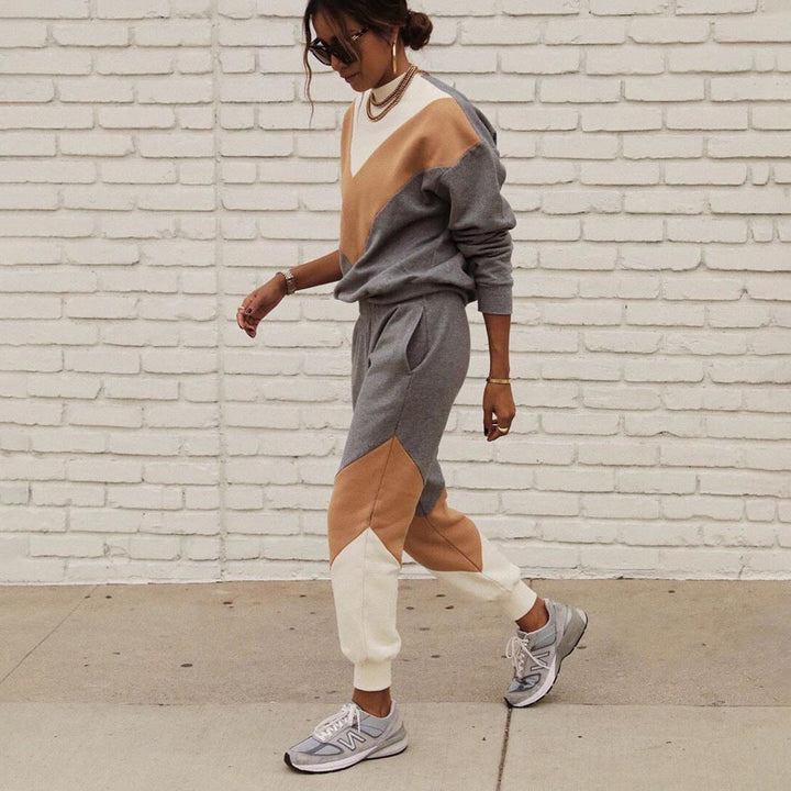Levoire | Ensemble à deux pièces avec un sweat-shirt élégant assorti aux couleurs