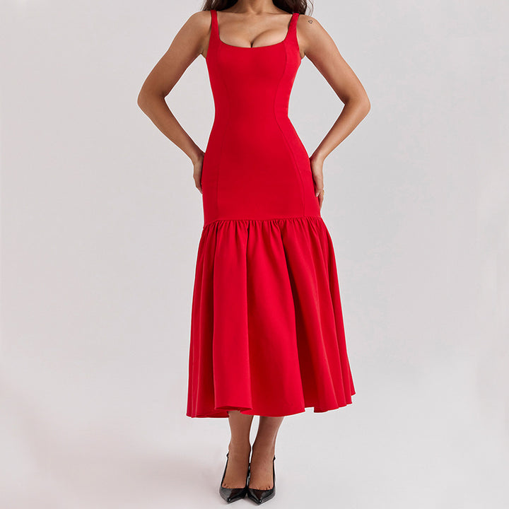 Robe maxi glamour pour femmes avec jupe évasée et haut ajusté Levoire