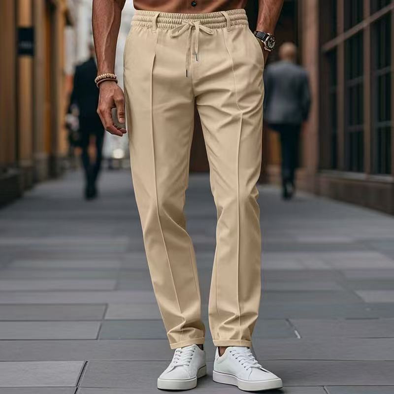 Pantalon élégant pour hommes en leisure avec taille élastique et poches latérales Avriane