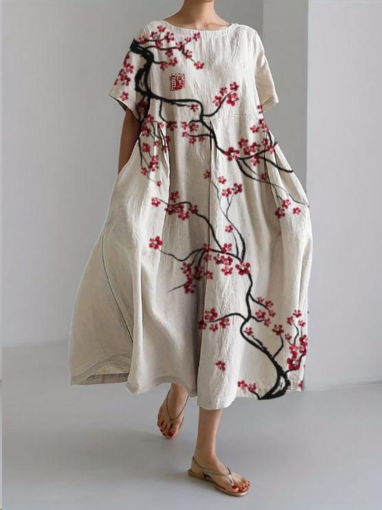 Levoire | Robe Maxi Élegante Fleur de cerisier