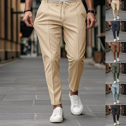 Pantalon élégant pour hommes en leisure avec taille élastique et poches latérales Avriane