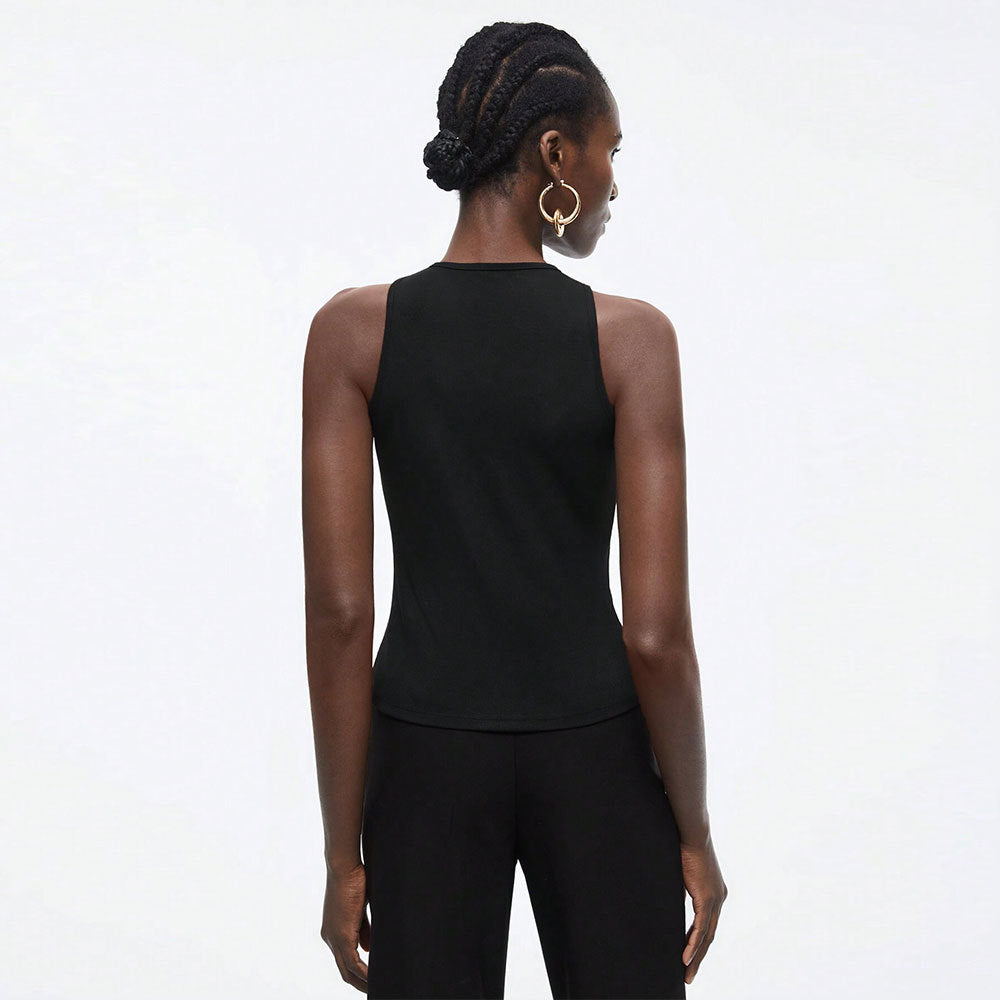 Débardeur stylé pour femmes avec design découpé innovant et accents métalliques Levoire
