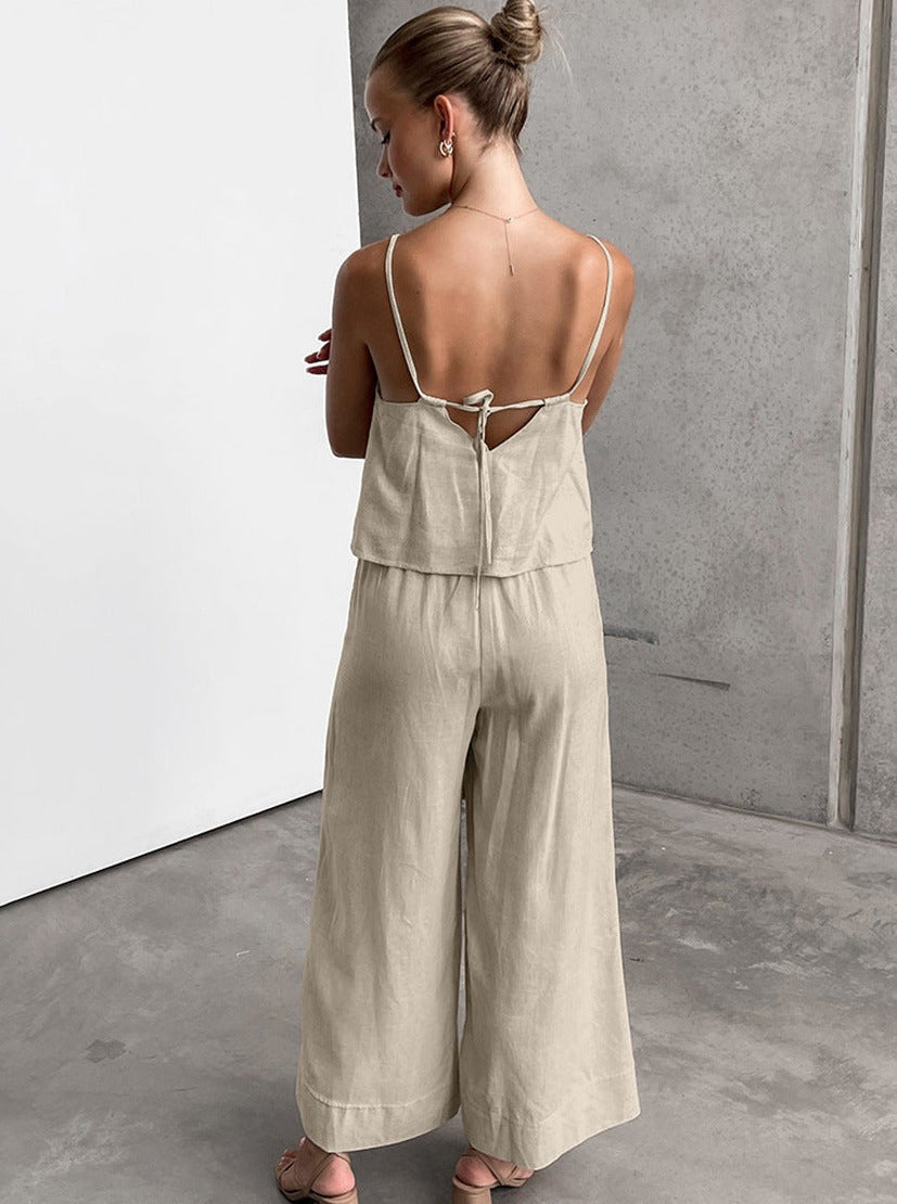 Levoire | Chemise Sans Manches À Jambes Larges, Ensemble Deux Pièces