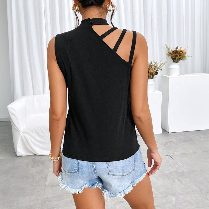 Crop top femme avec un design halter à la mode et décolleté Levoire