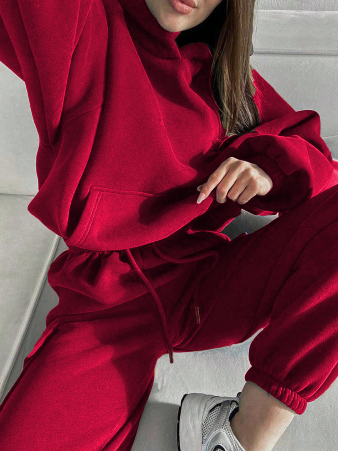 Levoire | Trendikkin Mode Sport Loisirs Ensemble Sweat à Capuche Rot