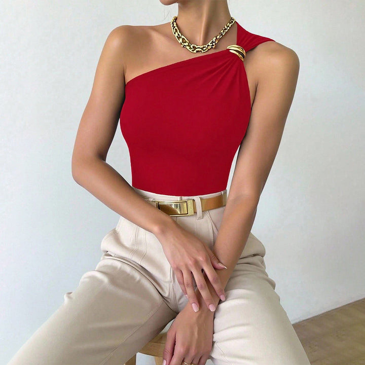 Body femme asymétrique avec nœud décoratif Levoire