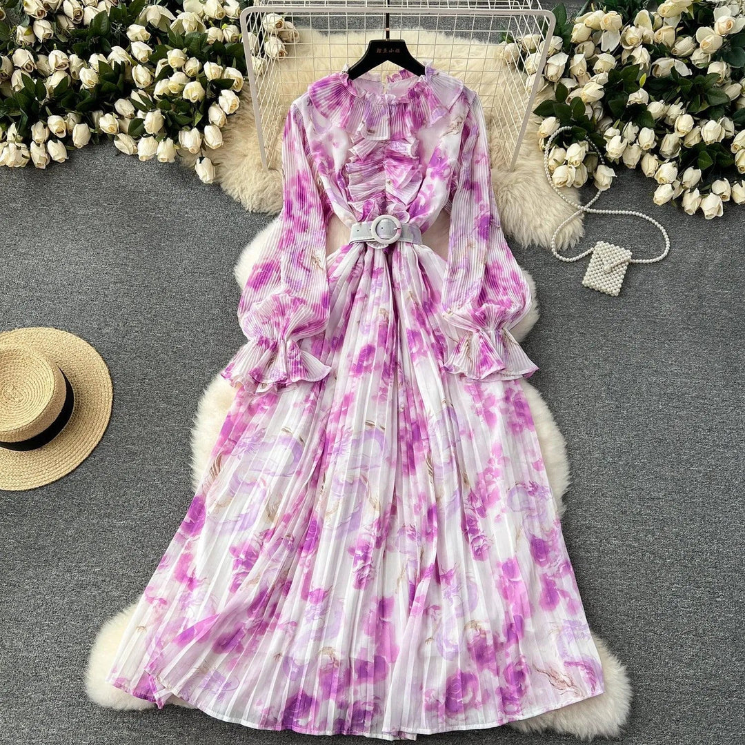 Levoire | Jupe en chiffon plissée Violet clair Taille libre