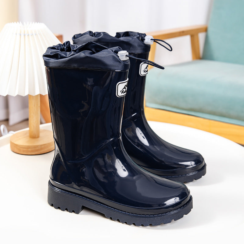 Femmes Bottes en caoutchouc de haute qualité et stylées avec système de lacets réglable Avriane