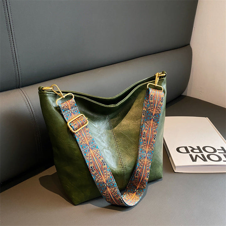 Levoire | Sac Moderne Avec Poignées Colorées Vert