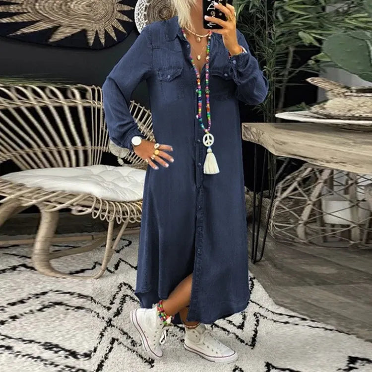 Levoire | Bergres Boho Robe Bleu foncé