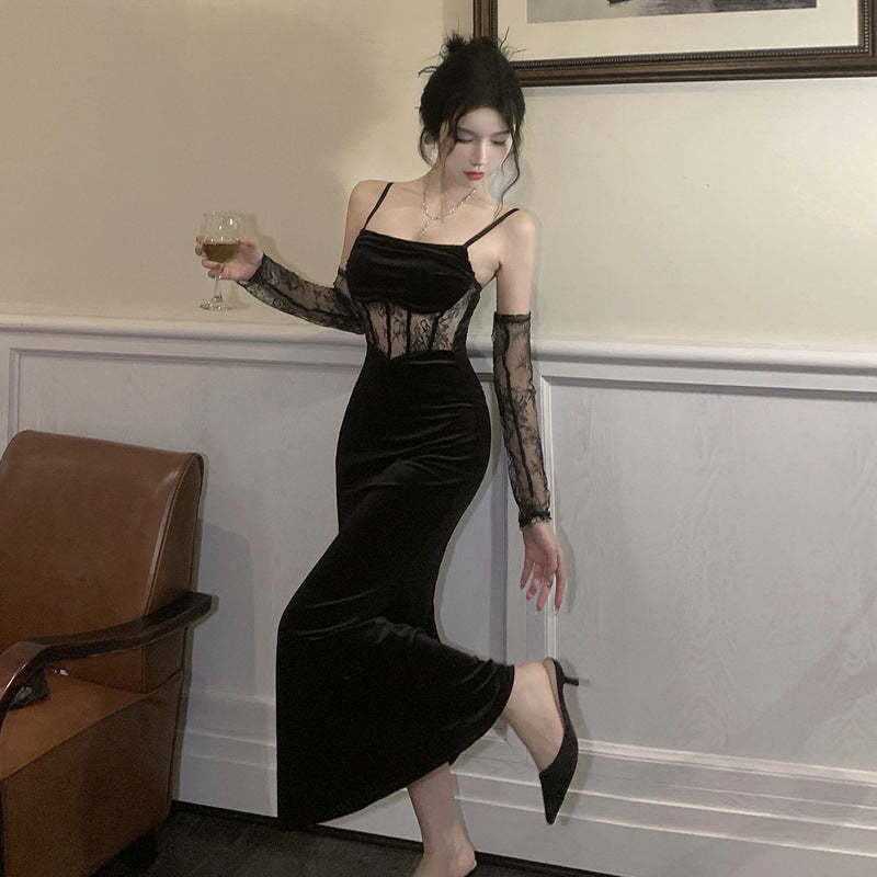 Levoire | Top robe à détails en dentelle délicate
