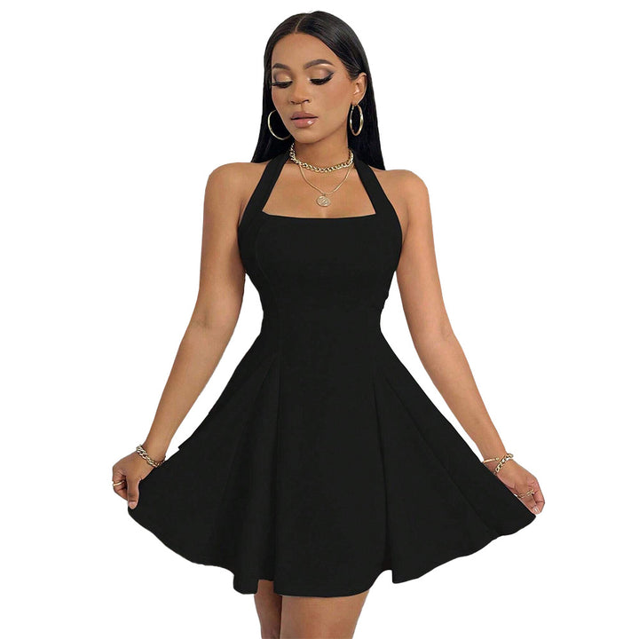 Robe de soirée pour femmes en A avec décolleté plongeant et ourlet flou Levoire