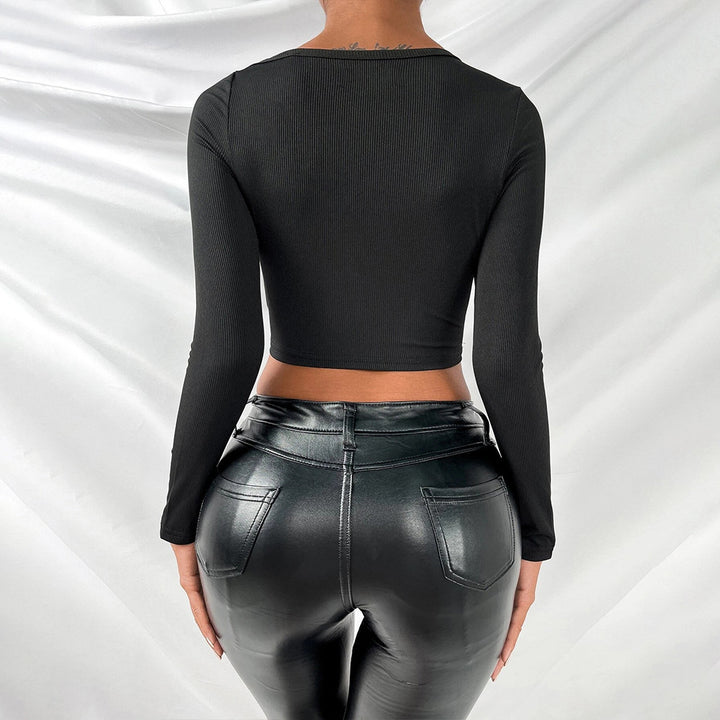 Top court pour femme avec design à découpe asymétrique Levoire
