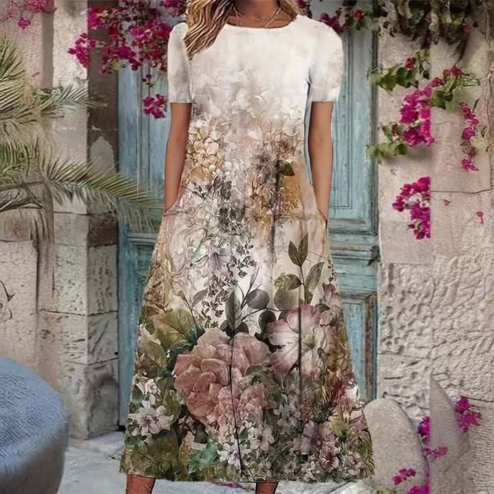 Levoire | Eloisa Print Robe à Manches Courtes