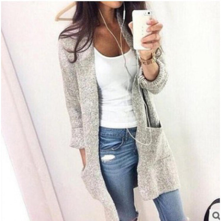 Cardigan pour femmes avec des manches longues et des poches ouvertes pratiques Levoire