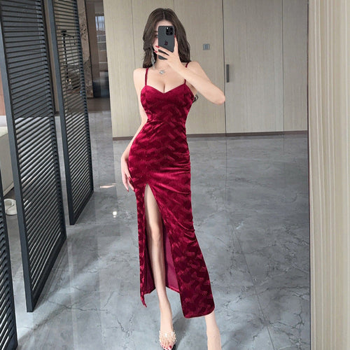 Levoire | Luxus Or Velours Coupe Serrée Robe