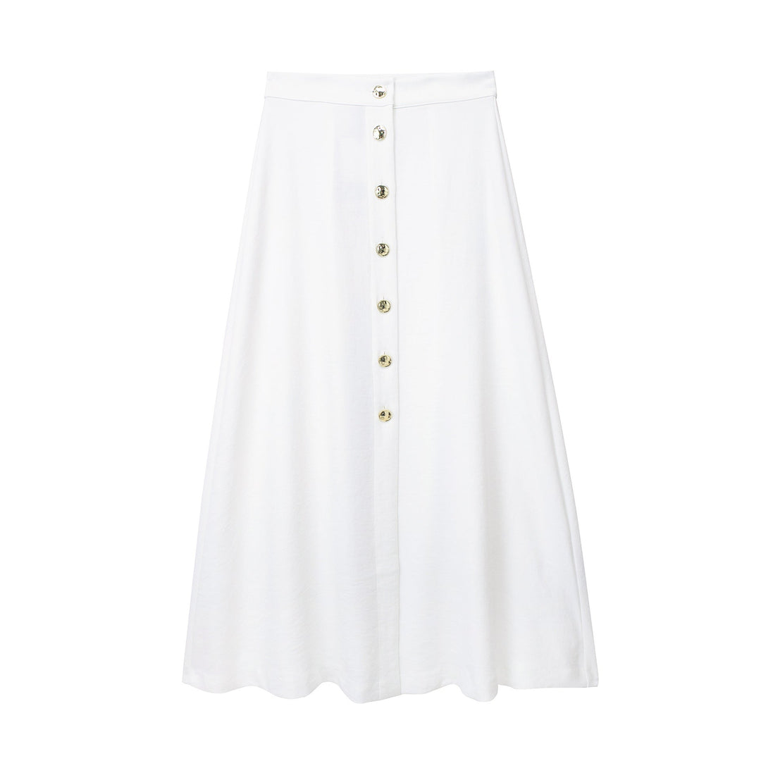 Levoire | Napinategovai Slim Or Boutons Robe Blanc