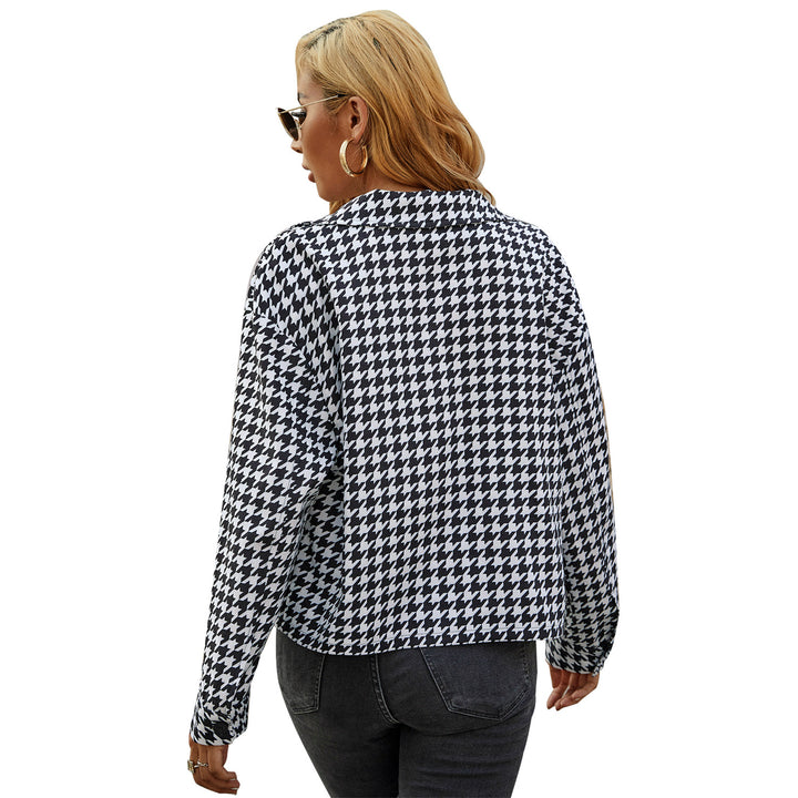 Blouse pour femmes élégante avec un motif pied-de-poule classique Levoire