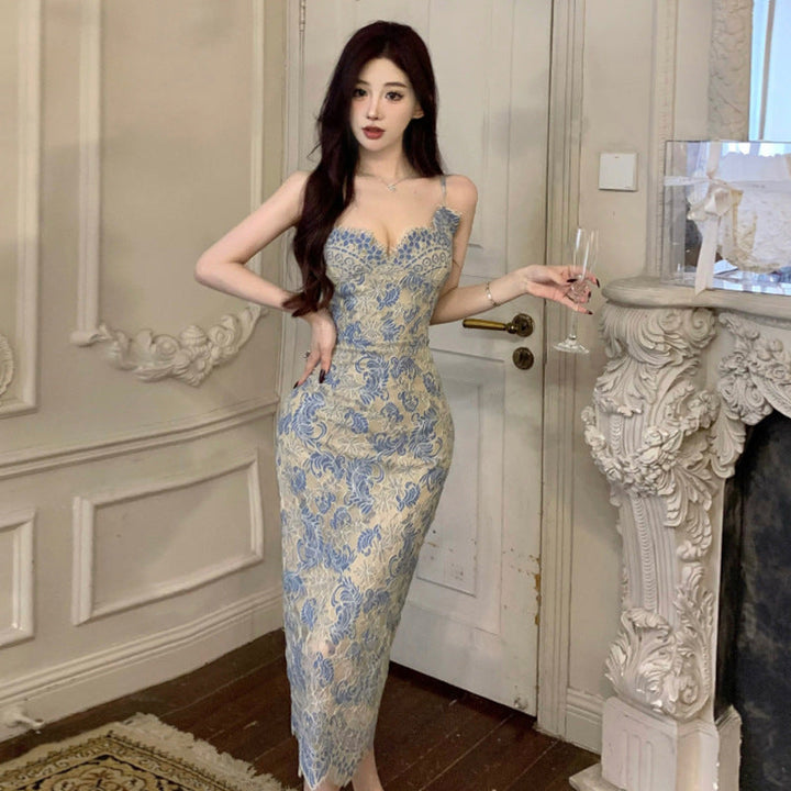 Levoire | Robe longue haute vêtements tempérament V-col dos nu