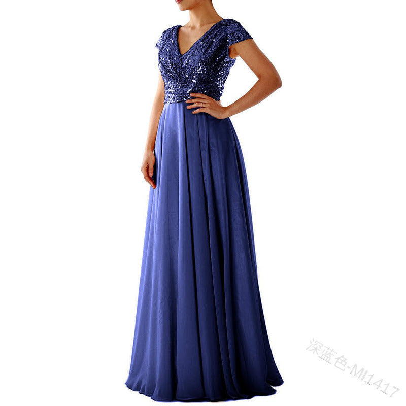 Levoire | Glamouröösit Paljetit Élégant Nœud Soirée Bleu foncé