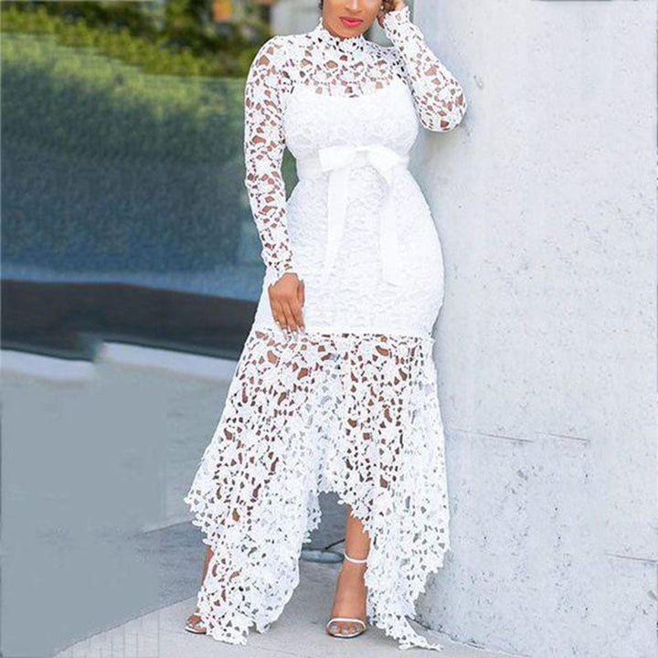 Levoire | Robe à col cravate tendance Blanc