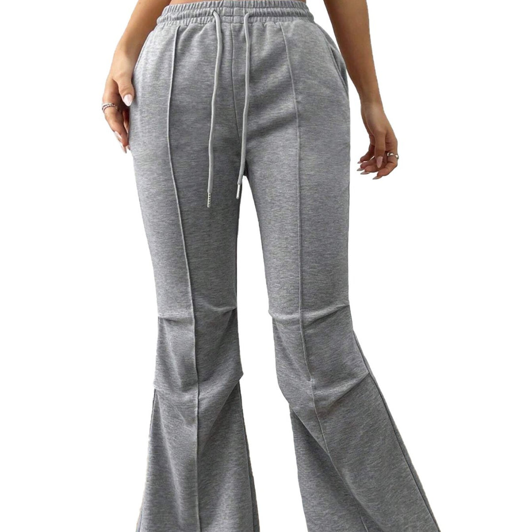 Pantalons de jogging larges pour femmes avec taille élastique et jambe évasée Levoire