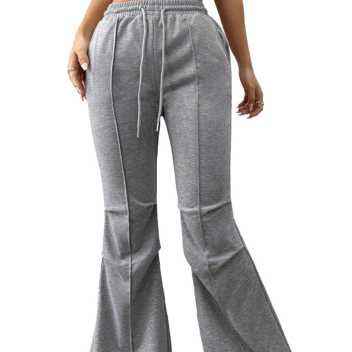 Pantalons de jogging larges pour femmes avec taille élastique et jambe évasée Levoire