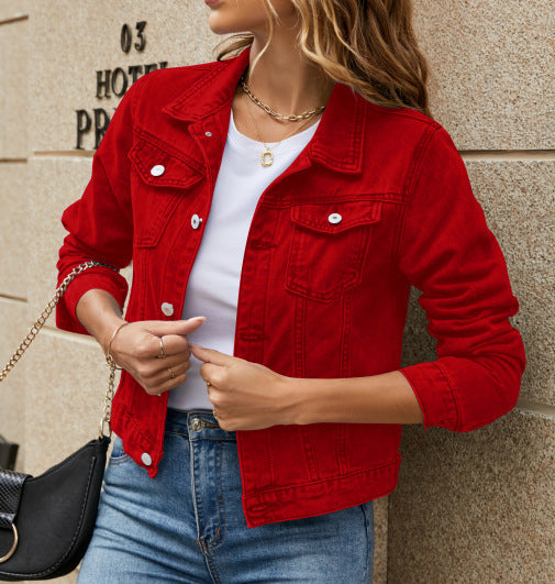 Veste en denim pour femmes avec coupe classique et poches Levoire