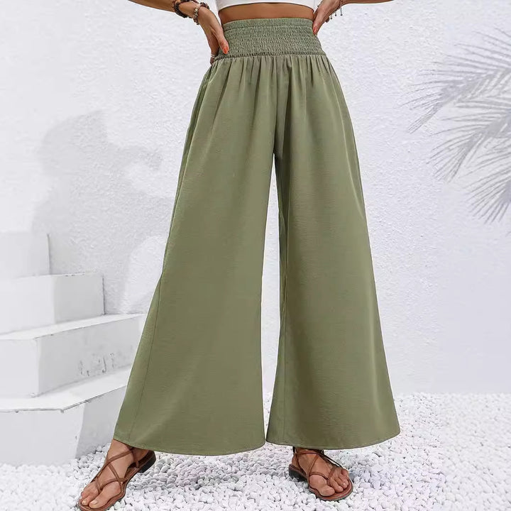 Pantalons palazzo larges pour femmes avec taille élastique et coupe décontractée Levoire