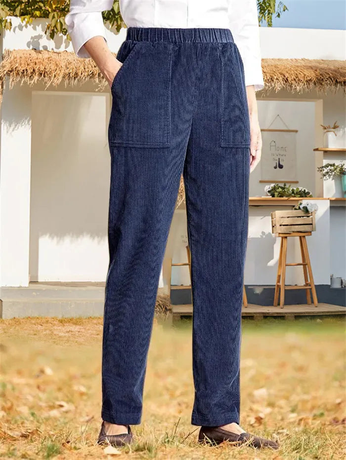 Levoire | pantalon à volants uni pour femmes Bleu