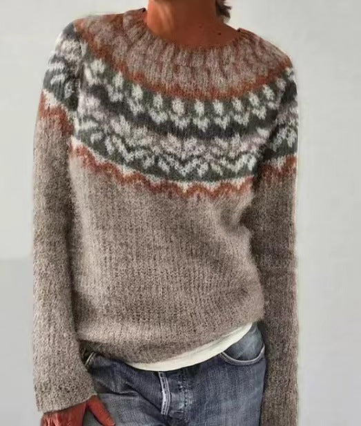 Levoire | Robe en tricot en fils de récolte de raisin pour femmes Braun