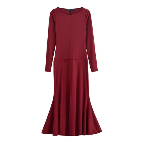 Levoire | Robe polyvalente à ourlet large, à manches longues et col rond