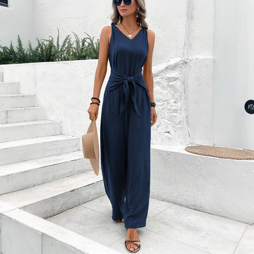 Combinaison femme avec détail ceinture et décolleté en V Levoire