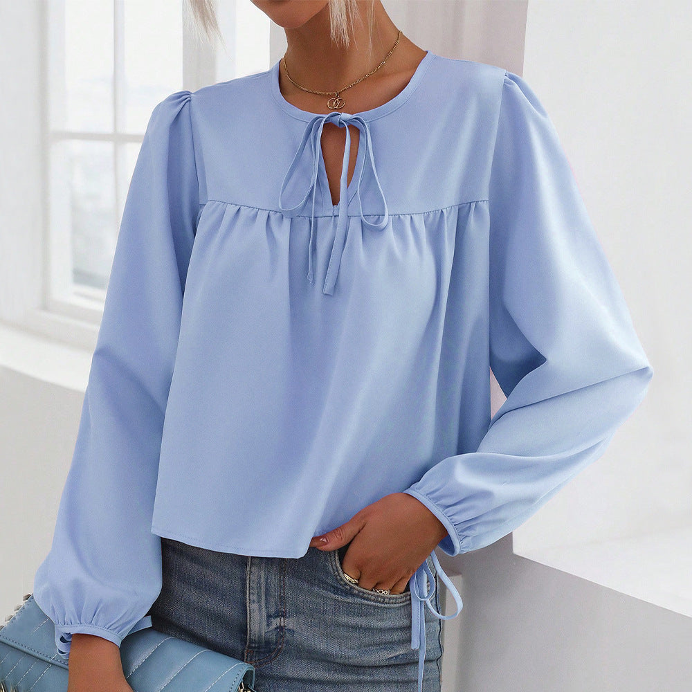 Blouse femme avec lien décoratif et coupe décontractée Levoire