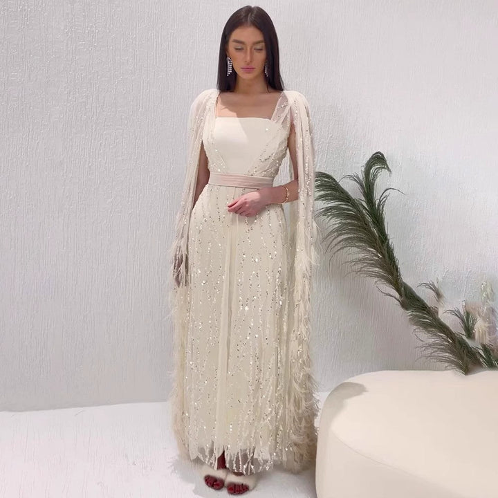 Levoire | Élégant Robe de banquet Sexy Jupe longue Éléphant blanc ivoire