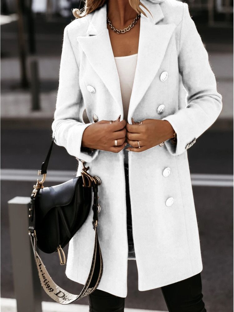 Levoire | Manteau Élégant Uni Blanc