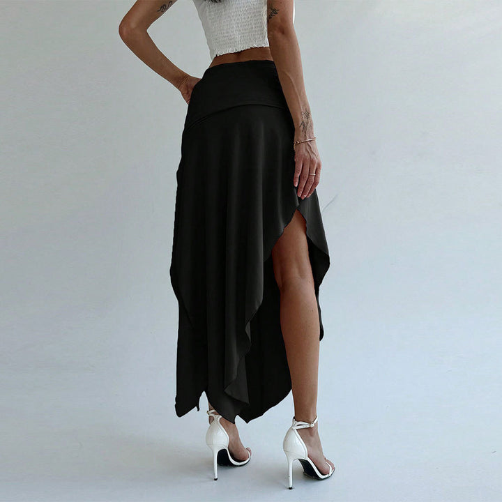 Jupe maxi asymétrique pour femmes avec un élégant drapé Levoire