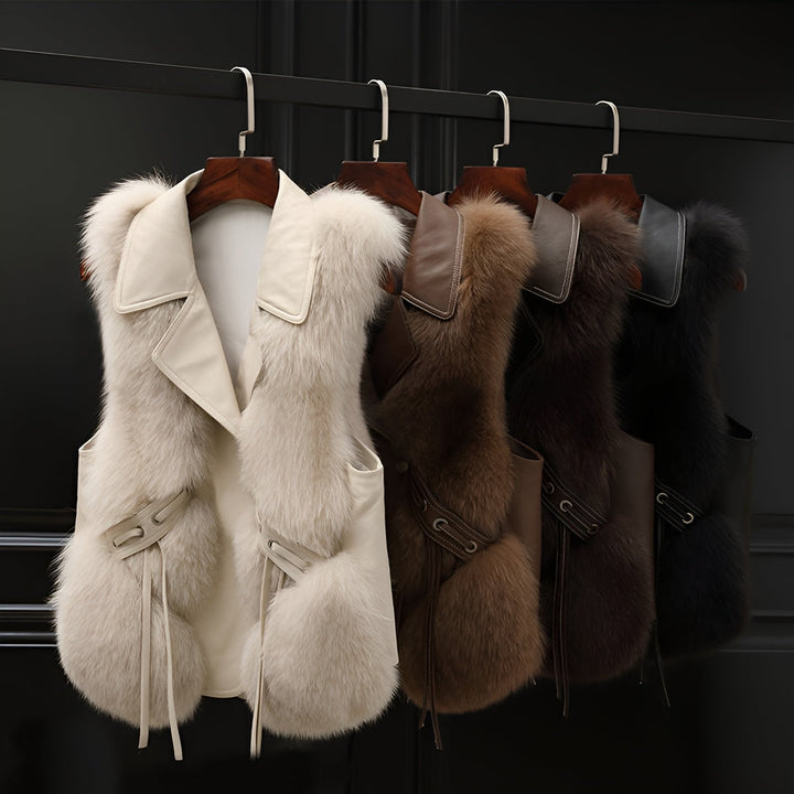 Levoire | Veste Sans Manches En Peluche Synthétique À Col Montant