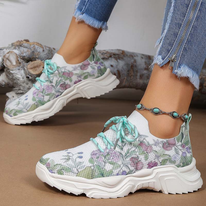 Levoire | Baskets De Tennis Larges Avec Protection Florale Pour Femmes