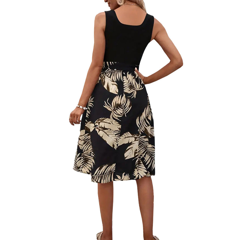 Robe femme avec détail floral et ceinture chic à nouer Levoire
