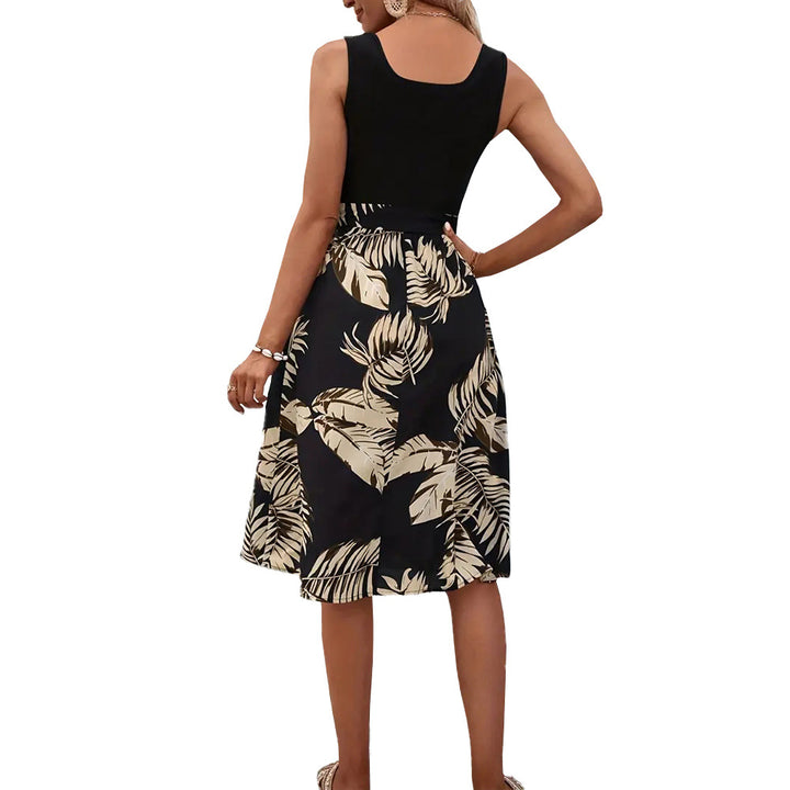 Robe femme avec détail floral et ceinture chic à nouer Levoire