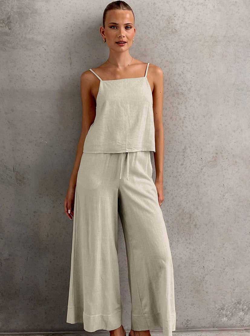 Levoire | Chemise Sans Manches À Jambes Larges, Ensemble Deux Pièces L