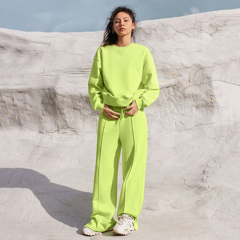 Levoire | Sweatshirt à manches longues confortable ensemble à deux pièces Vert