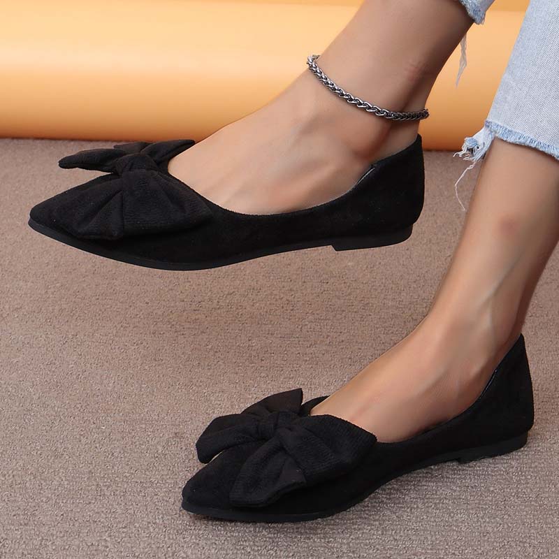 Levoire | Classiques Chaussures À Semelle Plate À Bout Pointu Et À Lacets Pour Femmes Noir