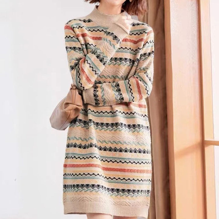Levoire | Tricotée Ethnique Vintage Abricot Taille Unique