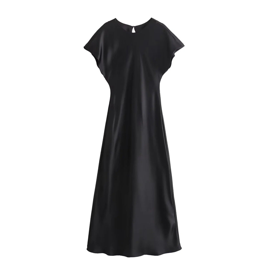 Levoire | Éblouissante robe midi sans manches à finition satinée
