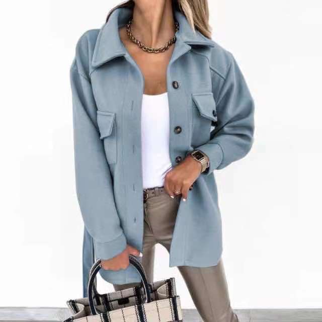 Veste de mode pour femmes avec poches pratiques et coupe décontractée Levoire