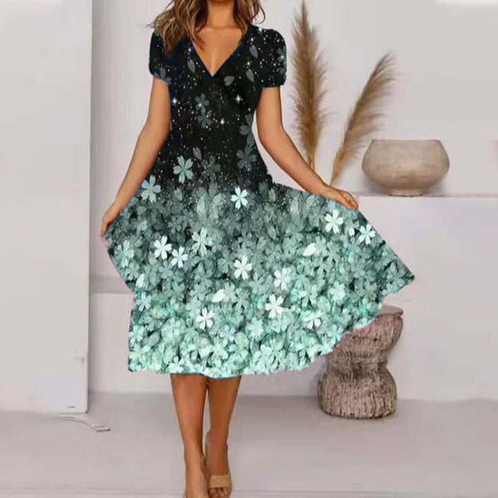 Levoire | Élégant Imprimé Fleur Mode Robe A-ligne