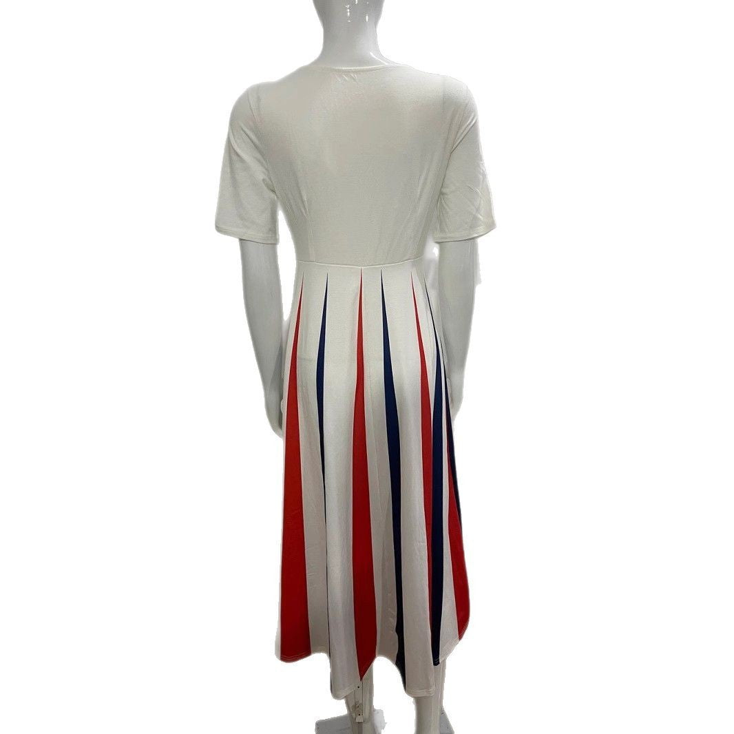 Levoire | Trendik Col Ronde Grande Oscillation Robe Longue