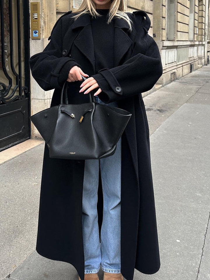 Manteau en laine surdimensionné pour femmes Avriane